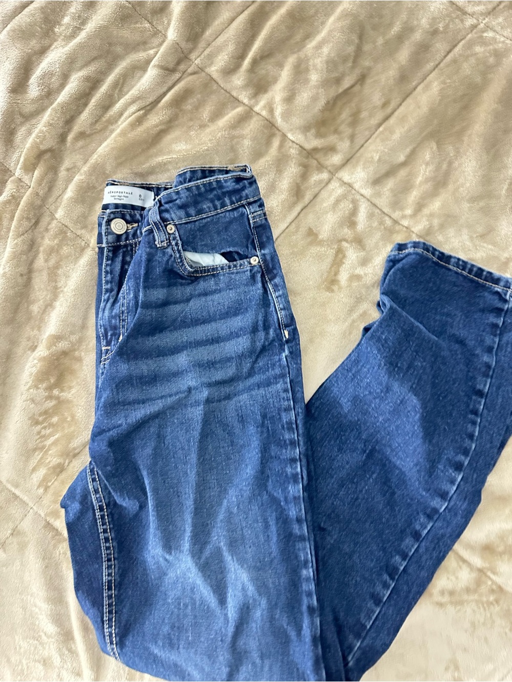 Aeropostale Blue Straight-Leg Women’s Jeans